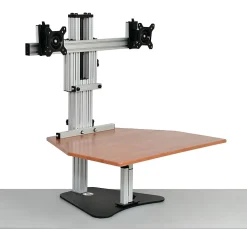 Ergo Desktop Kangaroo Elite 28"W Adjustable Height Desk Converter, Cherry