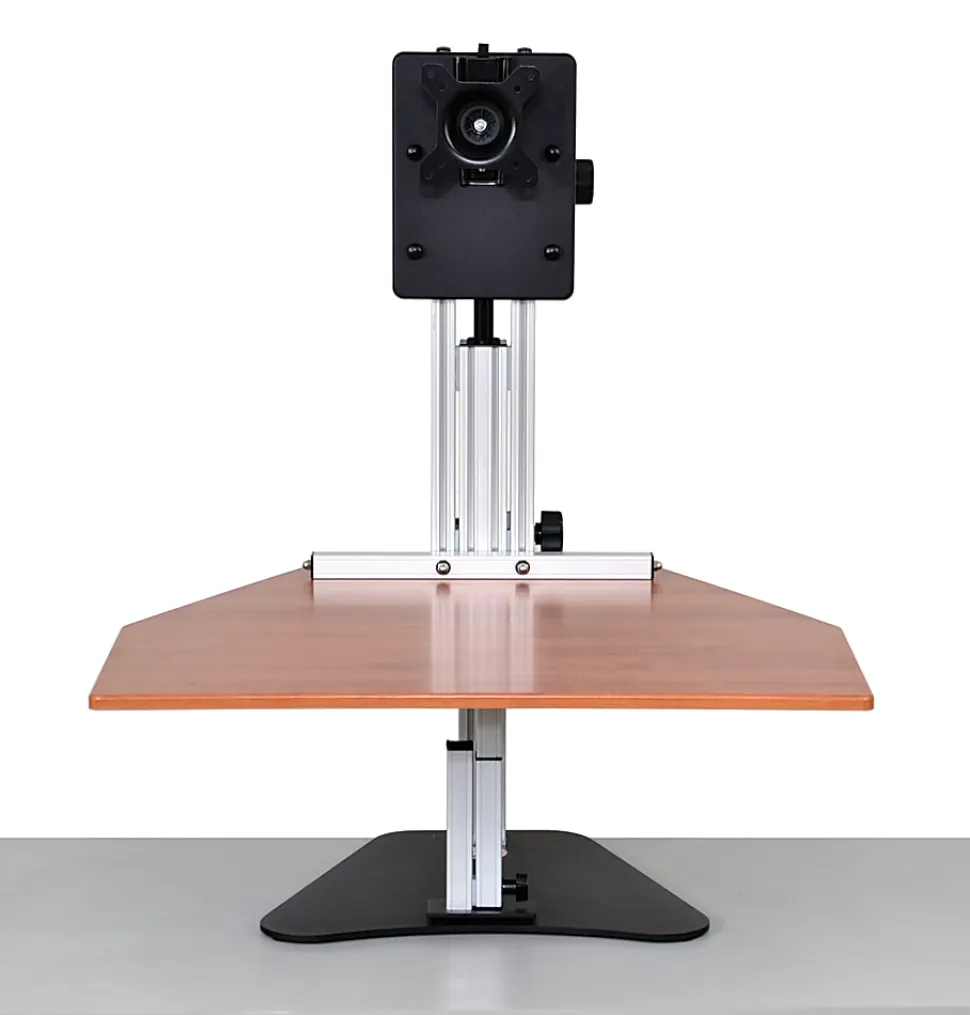 Ergo Desktop Kangaroo Pro 28"W Adjustable Height Desk Converter, Cherry