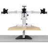 ERGO DESKTOP Kangaroo Tri-Elite Sit and Stand Workstation, Maple, Fully Assembled - 30 lb Load Capacity - 24" Height x 26" Width - Steel - Maple