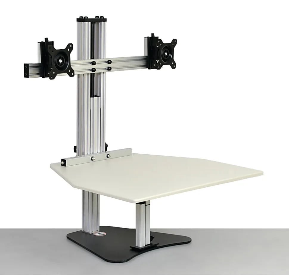 Ergo Desktop Wallaby Elite 28"W Adjustable Height Desk Converter, Putty, Partially Assembled
