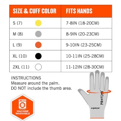 Ergodyne Proflex 7030-12PR PU-Coated Cut-Resistant Gloves, Large, Gray, Set Of 12 Pairs