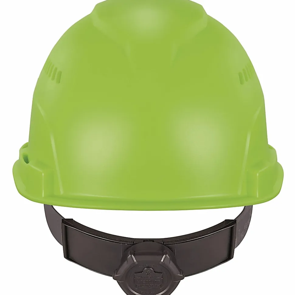 Ergodyne Skullerz 8966 Lightweight Cap-Style Vented Hard Hat, Lime