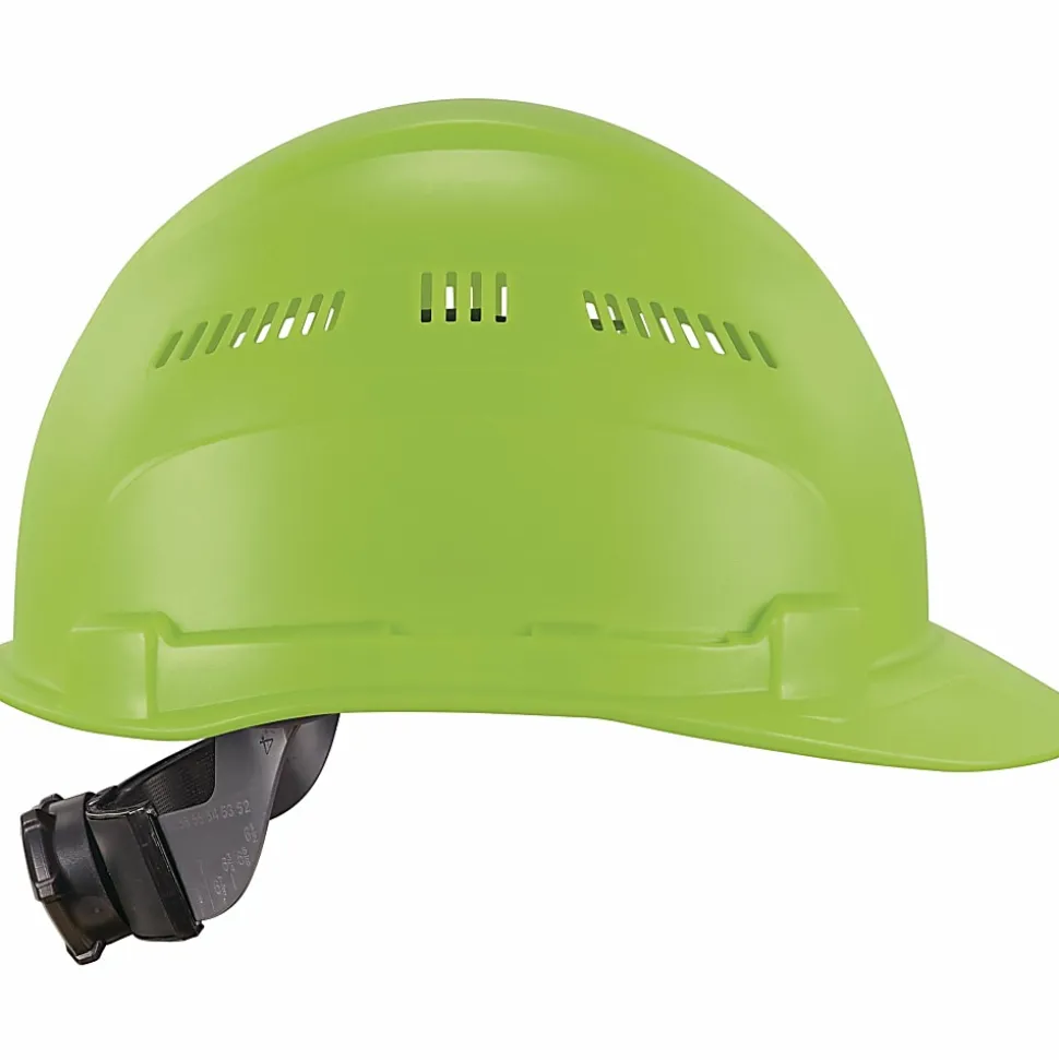 Ergodyne Skullerz 8966 Lightweight Cap-Style Vented Hard Hat, Lime