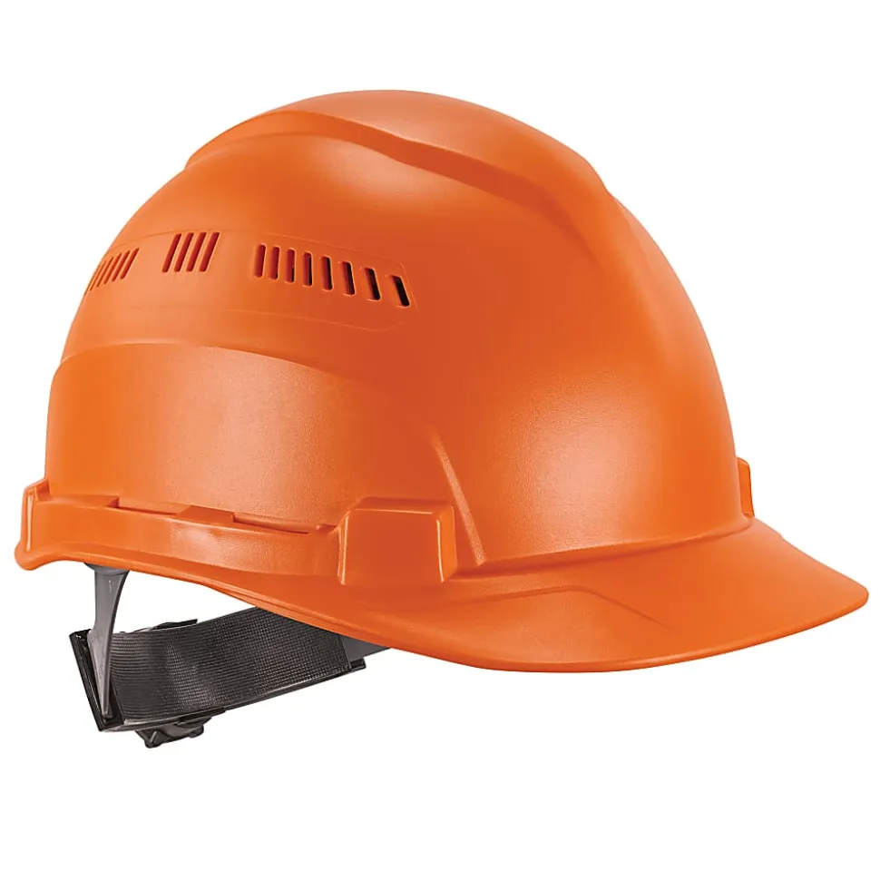 Ergodyne Skullerz 8966 Lightweight Cap-Style Vented Hard Hat, Orange