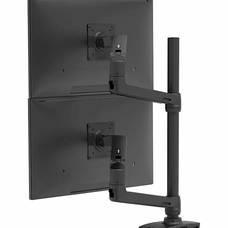 Ergotron Desk Mount for Monitor, Display, TV - Matte Black - Adjustable - 2 Display(s) Supported - 40" Screen Support - 45509224