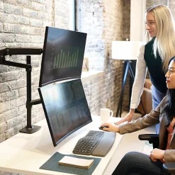 Ergotron Desk Mount for Monitor, Display, TV - Matte Black - Adjustable - 2 Display(s) Supported - 40