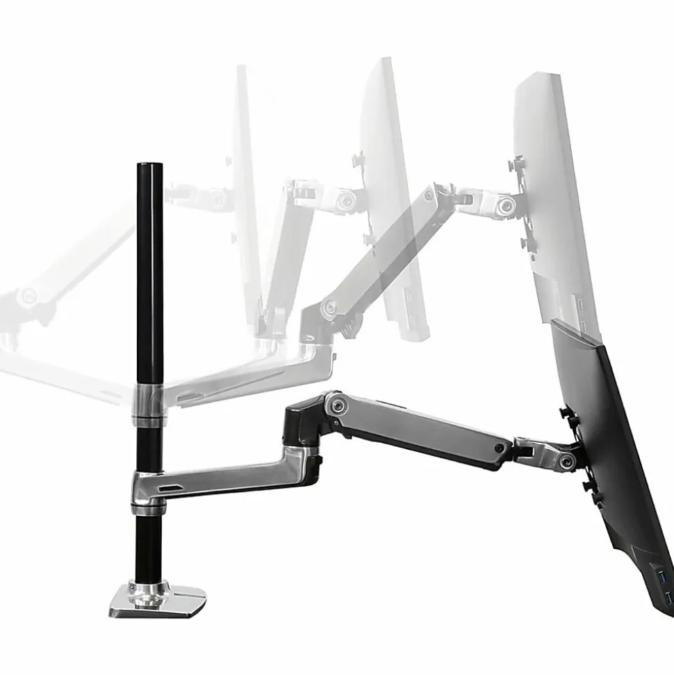 Ergotron Desk Mount for Monitor - Polished Aluminum - Adjustable - 2 Display(s) Supported - 40" Screen Support - 45549026