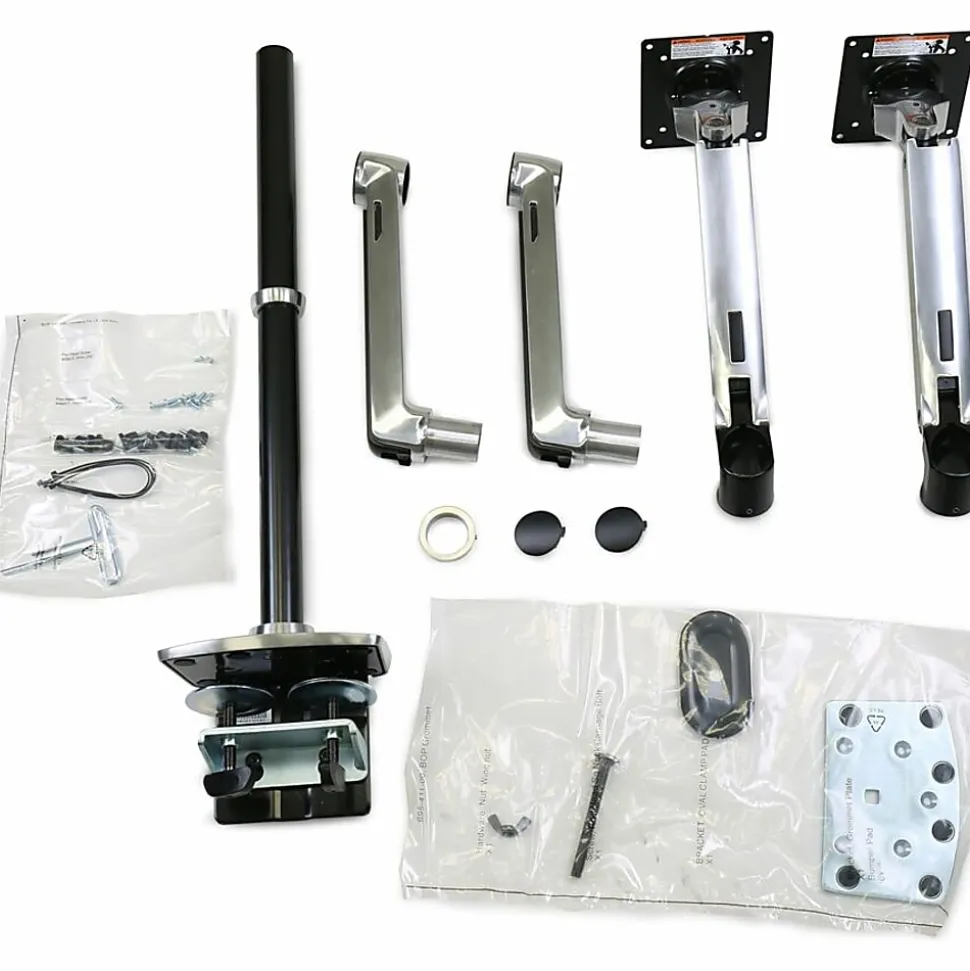 Ergotron Desk Mount for Monitor - Polished Aluminum - Adjustable - 2 Display(s) Supported - 40" Screen Support - 45549026