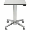 Ergotron LearnFit® Sit-Stand Desk, Short - Rectangle Top - X-shaped Base - 4 Legs - 24" Table Topx 22" Table Top Depth - 24547003
