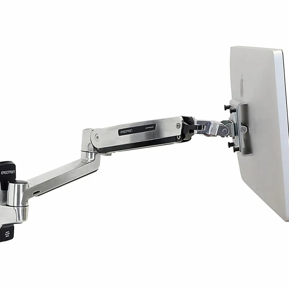 Ergotron Mounting Arm for Flat Panel Display, All-in-One Computer - Polished Aluminum - Adjustable - 46" Screen Support - 45383026
