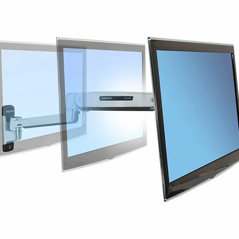 Ergotron Mounting Arm for Flat Panel Display, All-in-One Computer - Polished Aluminum - Adjustable - 46" Screen Support - 45383026