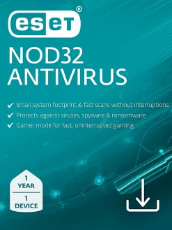 ESET NOD32 Antivirus 2025, 1 device, 1 YR Subscription, PC, Download