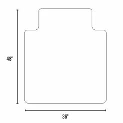 ES Robbins EverLife Chair Mat For High Pile Carpet, 36