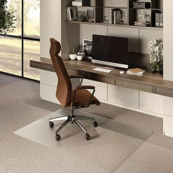 ES Robbins Multi-Task AnchorBar Carpet Chair Mat, Rectangular, 46"W x 60"D, Clear