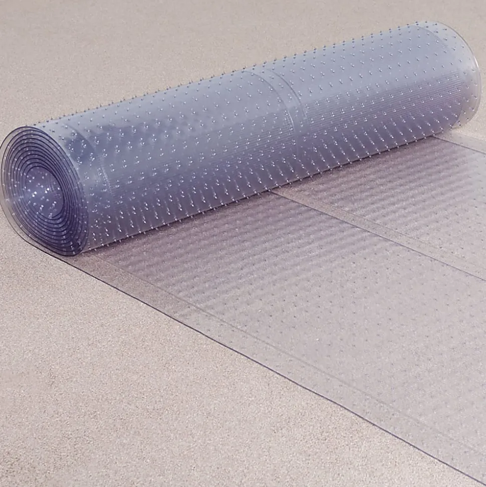ES Robbins Ribbed Vinyl Carpet Runner, 36" x 120", Clear