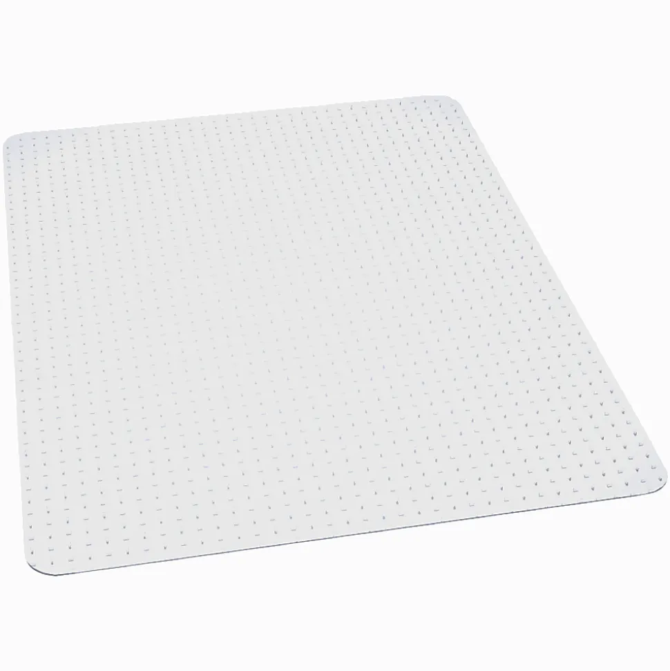 ES Robbins Task Series AnchorBar Carpet Chair Mat, Rectangular, 46"W x 60"D, Clear