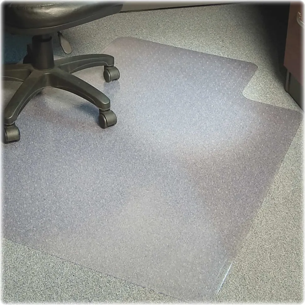 ES Robbins Task Series AnchorBar Carpet Chair Mat, Standard Lip, 36"W x 48"D, Clear
