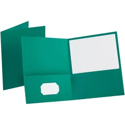 Esselte® Letter-Size Twin-Pocket Report Covers, Teal, Box Of 25