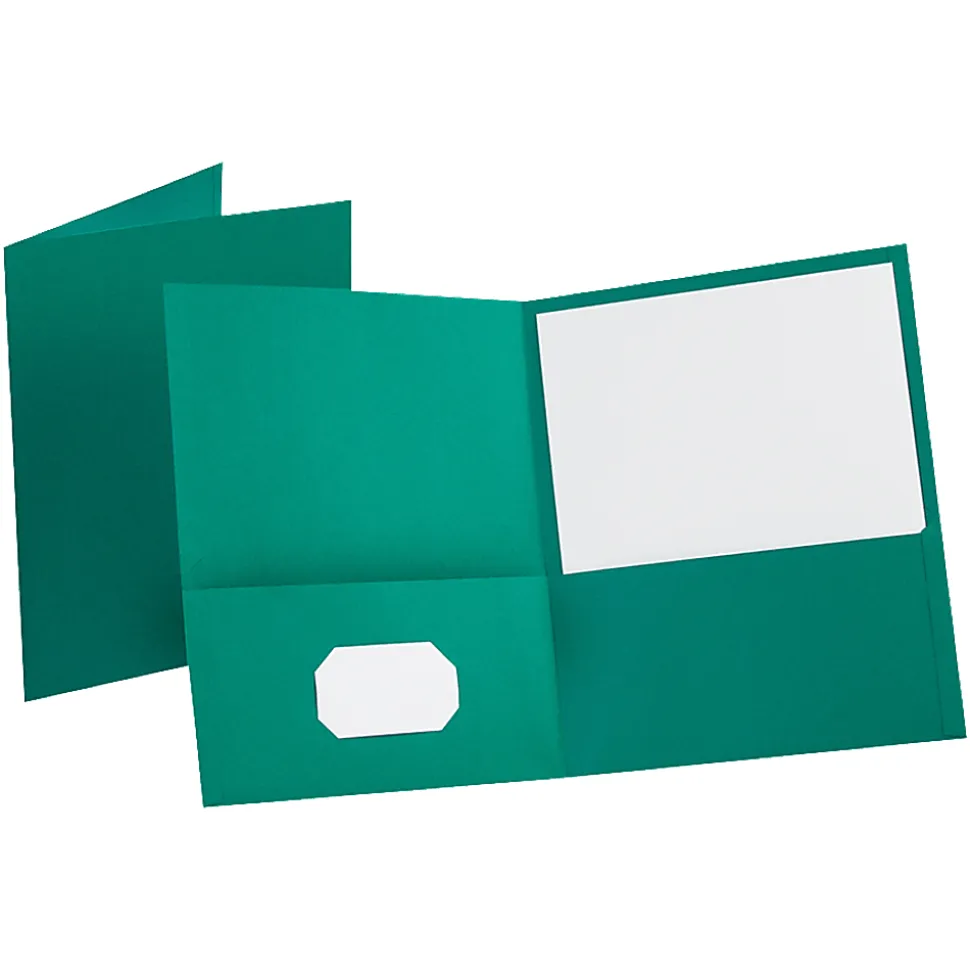 Esselte® Letter-Size Twin-Pocket Report Covers, Teal, Box Of 25
