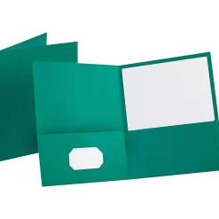 Esselte® Letter-Size Twin-Pocket Report Covers, Teal, Box Of 25