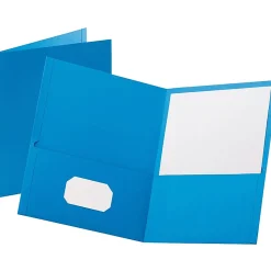 Esselte® Letter-Size Twin-Pocket Report Covers, Light Blue, Box Of 25
