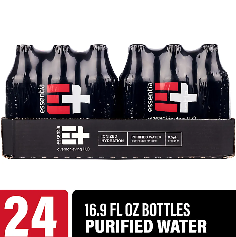Essentia Water Bottles, 16.9 Oz, Pack Of 24 Water Bottles