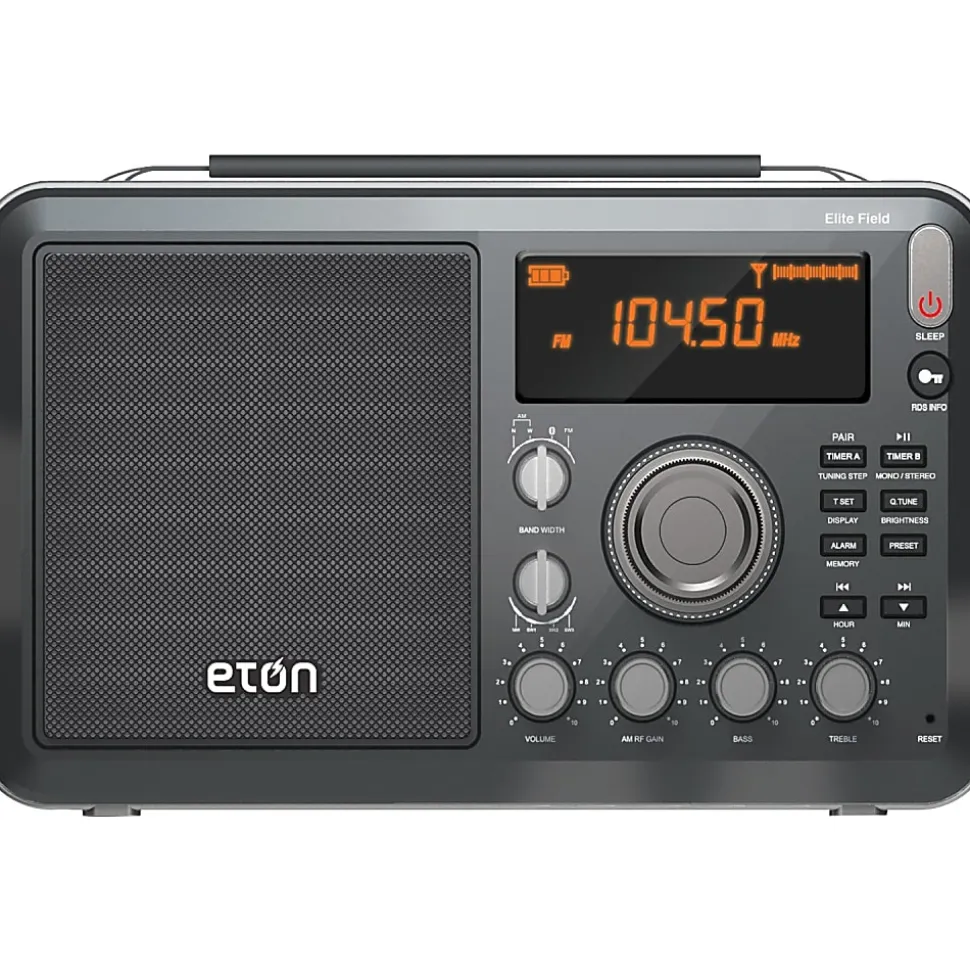 Eton Elite Field Radio - LCD Display - Headphone - 4 x D - Desktop/Portable