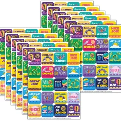 Eureka Theme Stickers, Crayola Colors Of Kindness, 120 Stickers Per Pack, Bundle Of 12 Packs