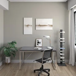 Eurostyle Allison Bungie Low-Back Commercial Office Chair, Black/Silver