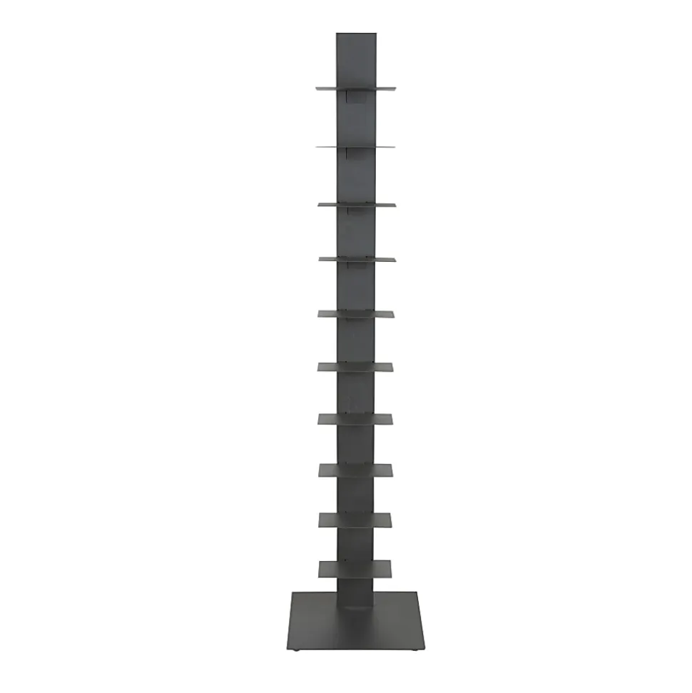 Eurostyle Sapiens 60"H 10-Shelf Bookcase, Anthracite