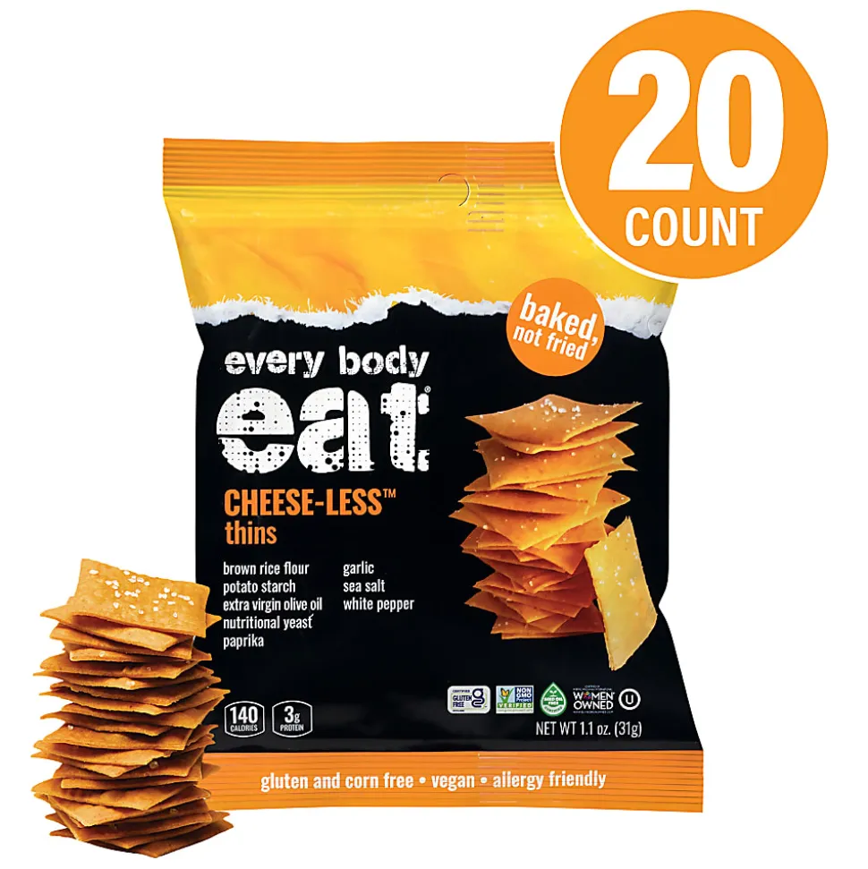 Every Body Eat Cheese-less Crackers, 1.1 Oz, Total Qty 20
