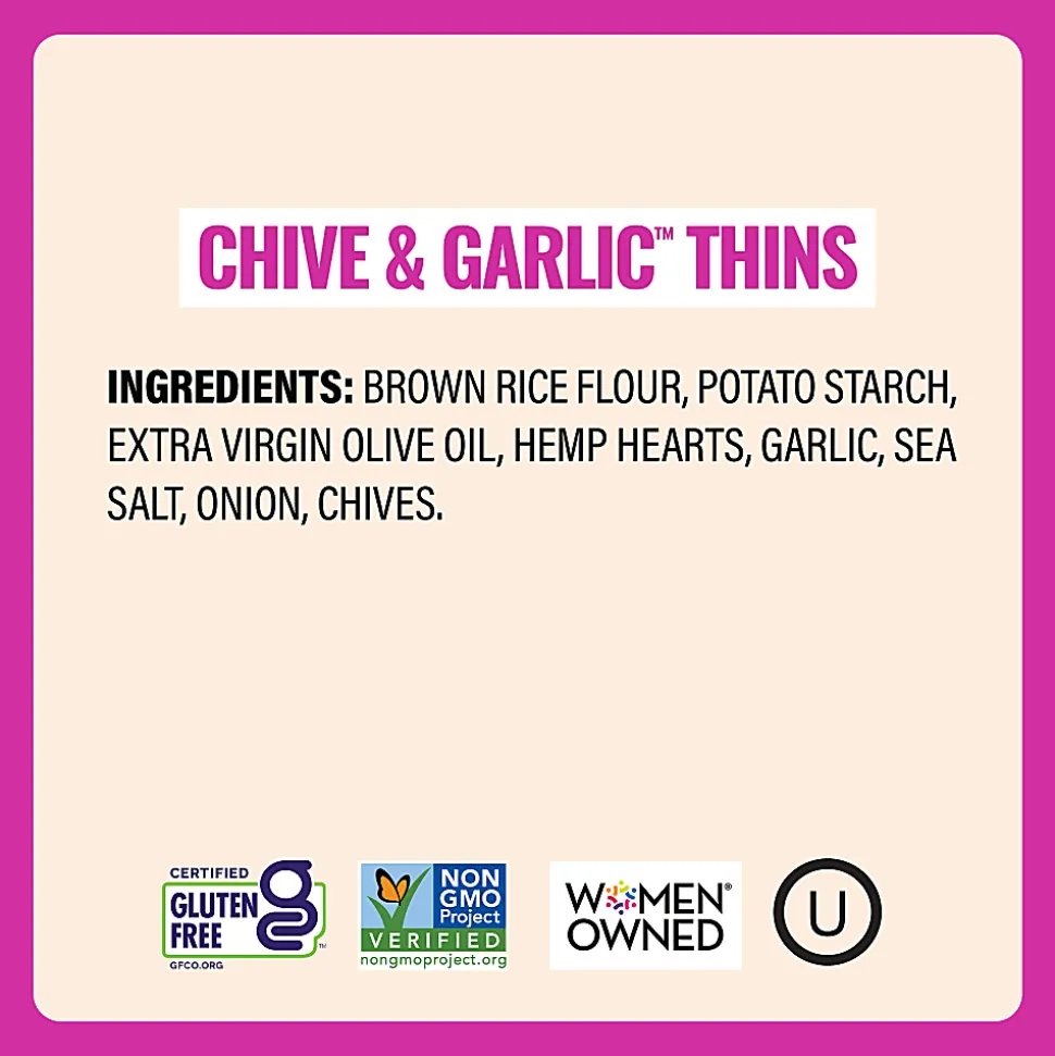 Every Body Eat Chive & Garlic Crackers, 1.1 Oz, Total Qty 20