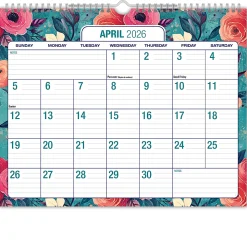 2026-2027 Excello Brands Academic Year Large Print Wall Calendar, 15