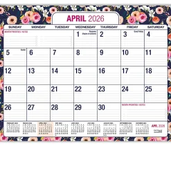 2026-2027 Excello Brands Academic Year Large Print Desk Pad Calendar, 22