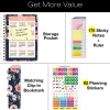 2026-2027 Excello Brands 14-Month Academic Year Hardcover Weekly/Monthly Fashion Planner, 5-1/2" x 8", Navy Floral, May To June, Total Qty 1