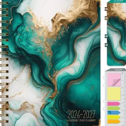 2026-2027 Excello Brands 14-Month Academic Year Hardcover Weekly/Monthly Fashion Planner, 8-1/2" x 11", Dragonflies, May To June, Total Qty 1