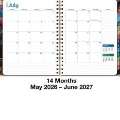 2026-2027 Excello Brands 14-Month Academic Year Hardcover Weekly/Monthly Fashion Planner, 5-1/2