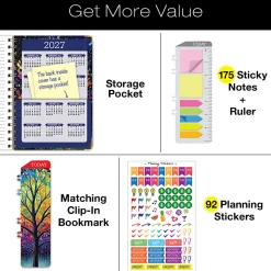 2026-2027 Excello Brands 14-Month Academic Year Hardcover Weekly/Monthly Fashion Planner, 5-1/2
