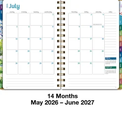 2026-2027 Excello Brands 14-Month Academic Year Hardcover Weekly/Monthly Fashion Planner, 5-1/2