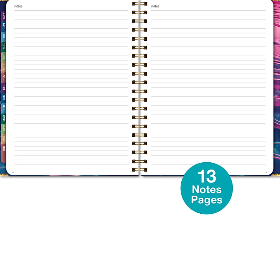 2026-2027 Excello Brands 14-Month Academic Year Hardcover Weekly/Monthly Fashion Planner, 8-1/2" x 11", Summer Bliss, May To June, Total Qty 1