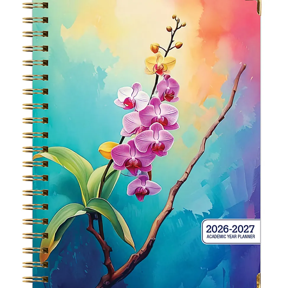 2026-2027 Excello Brands 14-Month Academic Year Hardcover Weekly/Monthly Fashion Planner, 8-1/2" x 11", Orchid, May To June, Total Qty 1