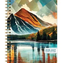 2026-2027 Excello Brands 14-Month Academic Year Hardcover Weekly/Monthly Fashion Planner, 8-1/2" x 11", Lake View, May To June, Total Qty 1