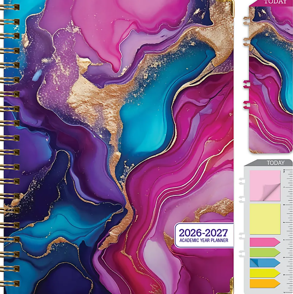 2026-2027 Excello Brands 14-Month Academic Year Hardcover Weekly/Monthly Fashion Planner, 8-1/2" x 11", Sugar Skull, May To June, Total Qty 1
