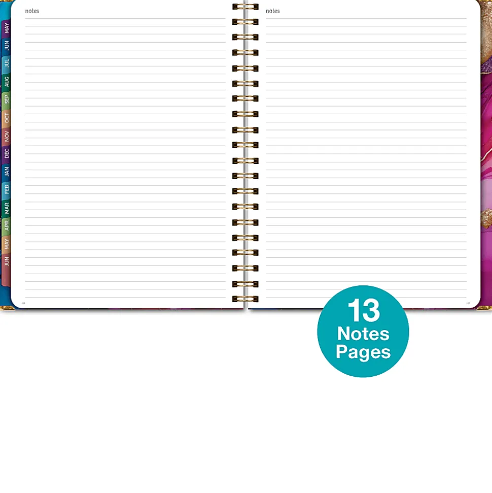 2026-2027 Excello Brands 14-Month Academic Year Hardcover Weekly/Monthly Fashion Planner, 8-1/2" x 11", Sugar Skull, May To June, Total Qty 1