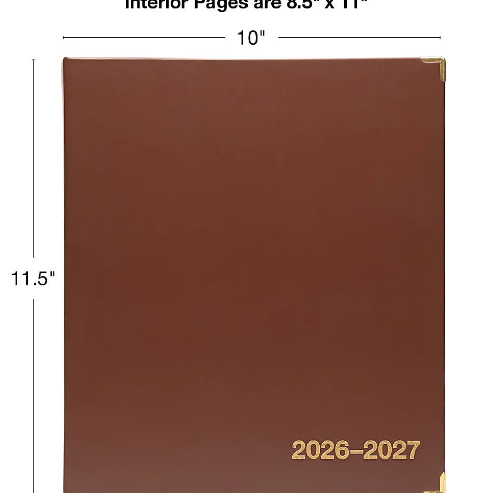 2026-2027 Excello Brands Monthly Academic Year Executive Planner, 8-1/2" x 11", Brown, June To July, Total Qty 1
