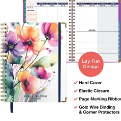2026-2027 Excello Brands 14-Month Weekly/Monthly Academic Year Family Planner, 8-1/2