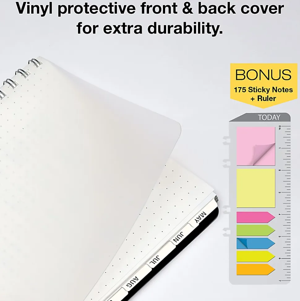 2026-2027 Excello Brands 14-Month Weekly/Monthly Academic Year Essential Planner, 7" x 9", Clear Frosted, May To June, Total Qty 1