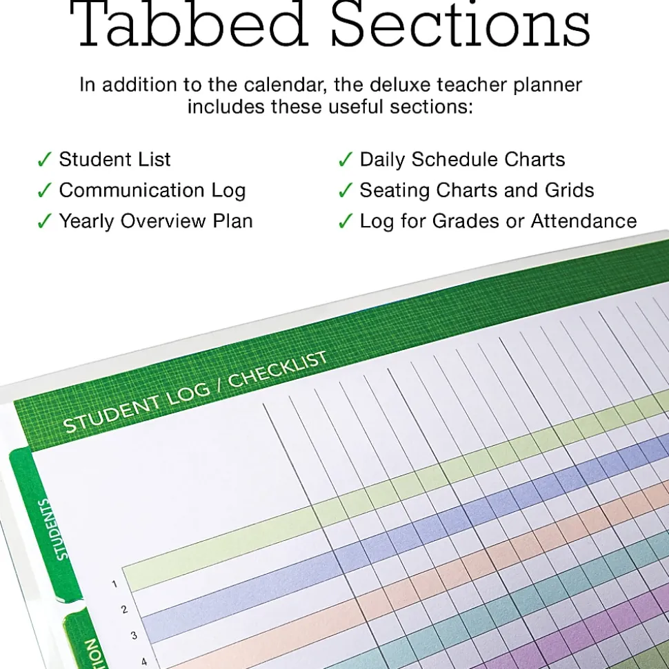 2026-2027 Excello Brands Weekly/Monthly Academic Year Deluxe Teacher Planner, 8-1/2" x 11", Black Tree Seasons, August To July, Total Qty 1