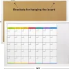 Excello Global Products Magnetic Dry-Erase Monthly Calendar Whiteboard, Porcelain, 20" x 30", White Wood Frame