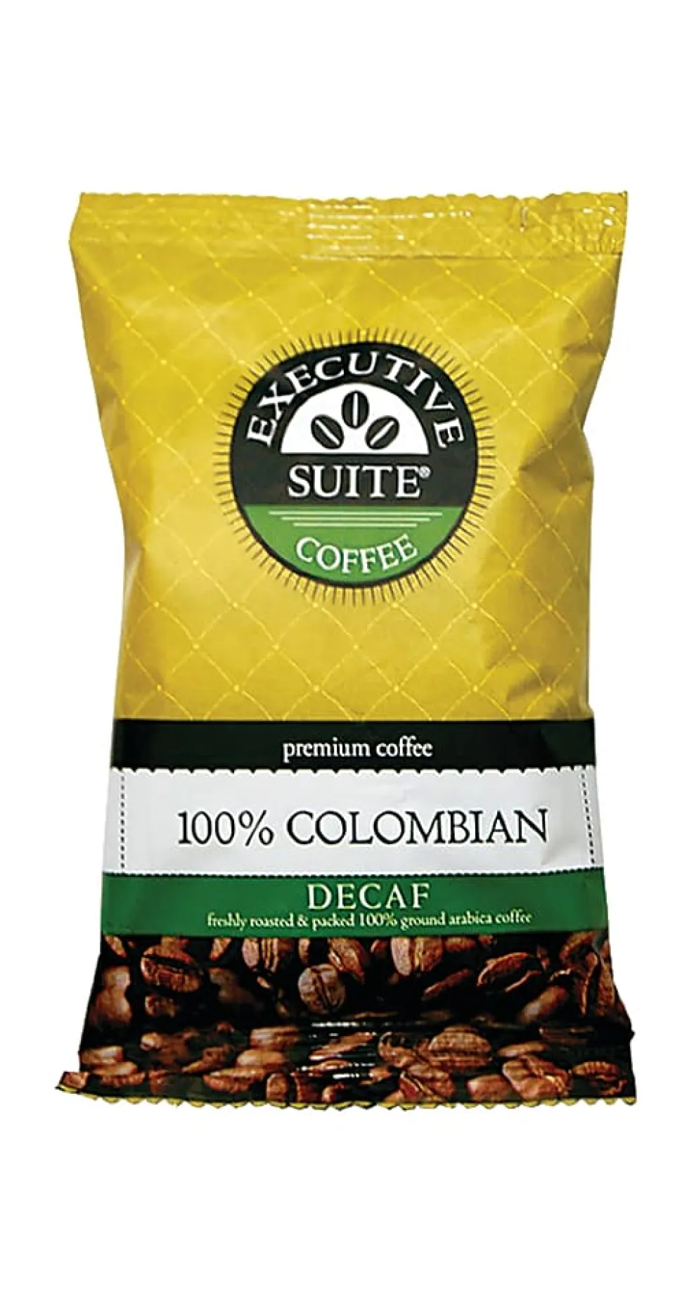 Executive Suite® Coffee Single-Serve Coffee Packets, Decaffeinated, 100% Colombian, Carton Of 42